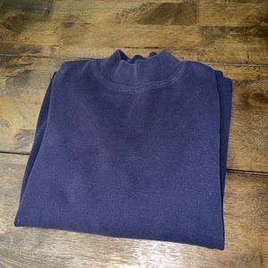 Eddie Bauer Blue Mock Neck